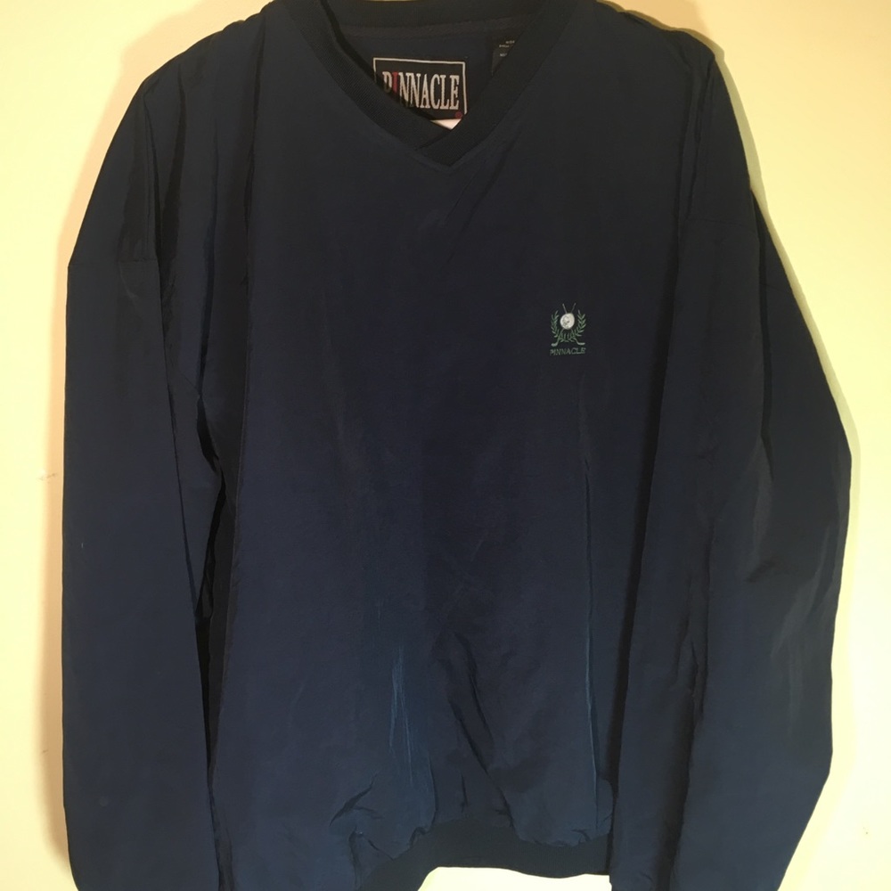 MENS PINNACLE GOLF WINDBREAKER DARK NANY BLUE S .L